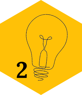 Poligono con una lampadina